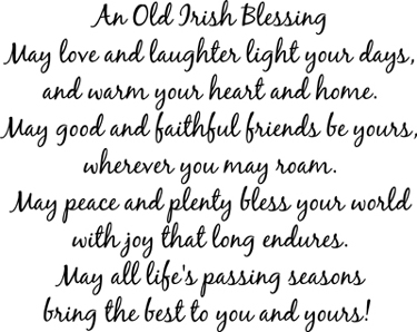 Thanks friend Irish blessing Thanks friend Irish blessing