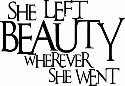 Beauty Wherever She Went | Wall Decals