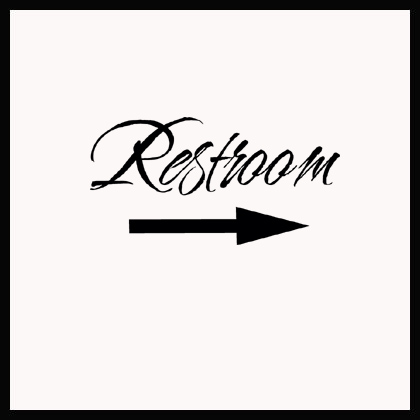 Restroom Arrow | Wall Decals 