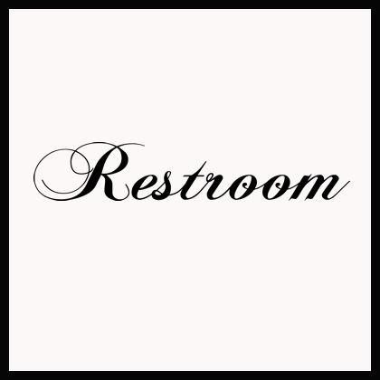 Restroom Label Wall Decals 