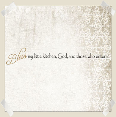 Bless My Little Kitchen God Wall Decals 
