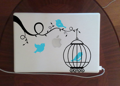 Birdcage And Birdies | Laptop Skins