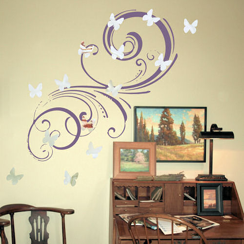Artsy Swirl Butterflies | Wall Decals