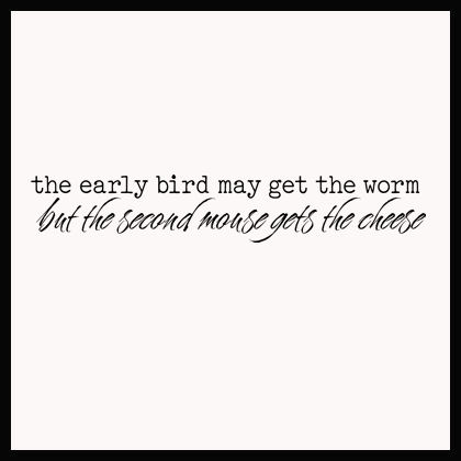 Early Bird Second Mouse | Wall Decals  