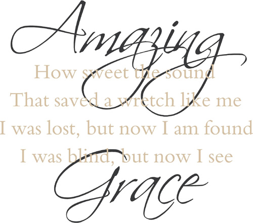 Amazing Grace Large Wall Decals