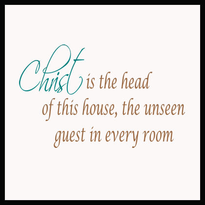 Christ Head House Unseen Guest Wall Decals  