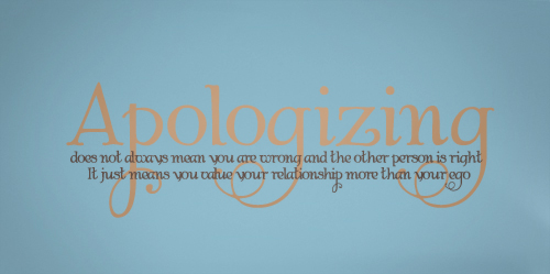 Apologizing Decal