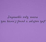 Impossible Only Means Wall Decals 
