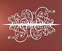Vertical Swirls Wall Decals   