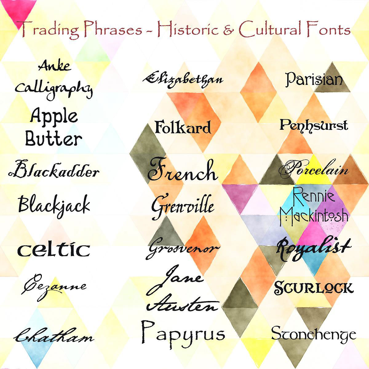 Trading Phrases Historic & Cultural Fonts