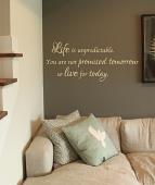 Life Is Unpredictable Wall Decal - Trading Phrases