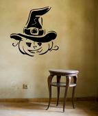 Pumpkin Witch Wall Decal