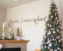 Santa Explain Wall Decal