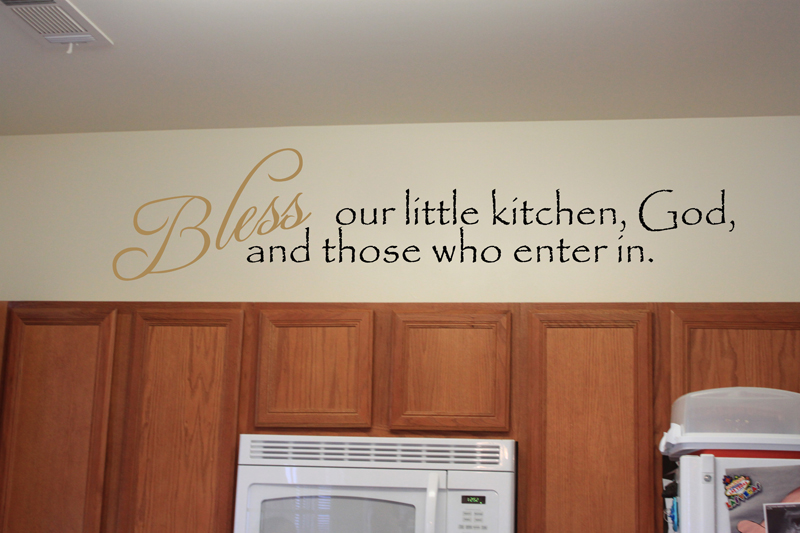 Bless Our Kitchen, God, Those Who Enter Wall Decals - Trading Phrases