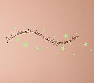 Star In Heaven Quotes A Star Danced In Heaven Wall Decal - Trading Phrases