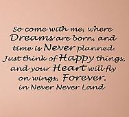 Never Never Land Wall Decal - Trading Phrases