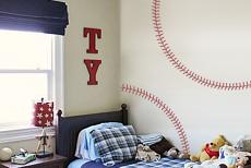 Baseball Stitches Wall Decal