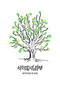 Sketch Tree Wedding Thumbprint Guest Book