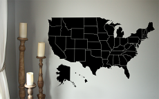 United States Map Wall Decal