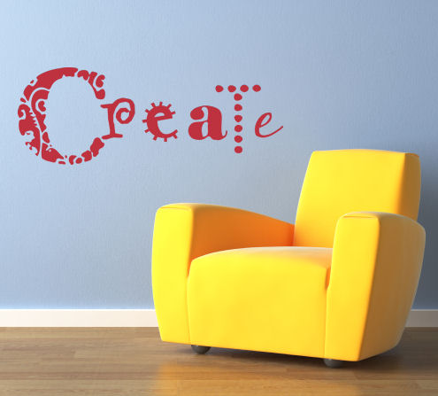Simply Words Create Wall Decals
