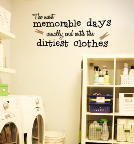 The Most Memorable Days Laundry Wall Decal