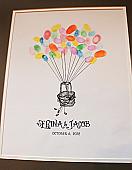 Hot Air Balloon Thumbprint Guest Book Print