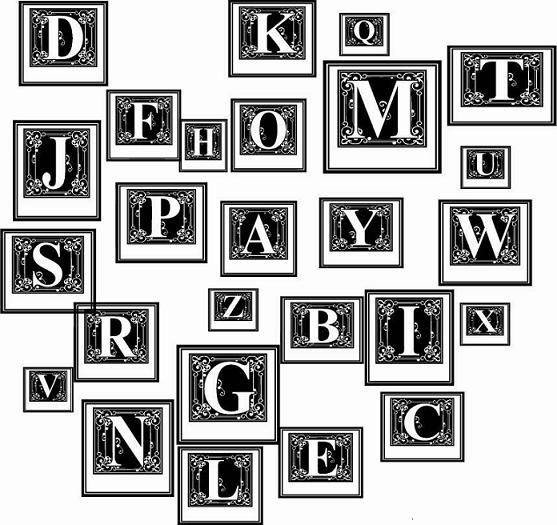 Monogram Letter Alphabet 2 | Wall Decals