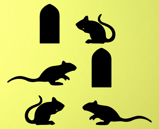 Mice and Holes Wall Decal