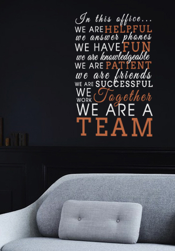 We Are A Team Fancy Wall Decal