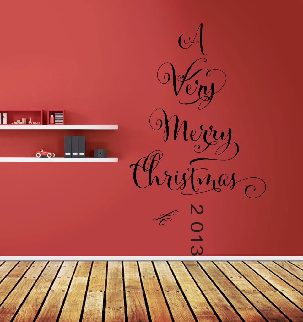 A Very Merry Christmas Tree Wall Decal
