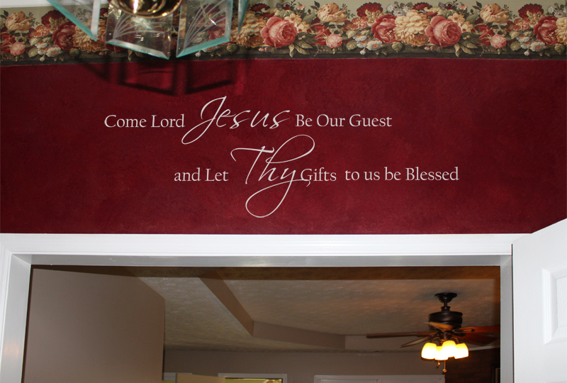 Jesus Be Our Guest Wall Decals