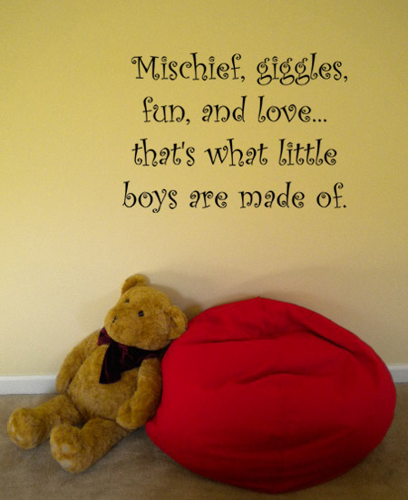 Little Boys Made Of Wall Decal