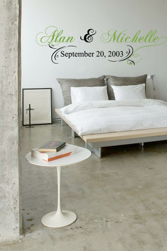 Name and Date Wall Decal