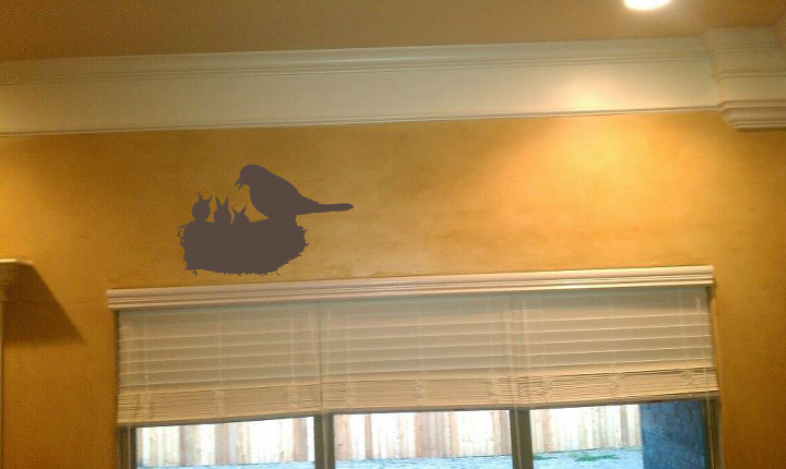 Nest and Birds Wall Decal