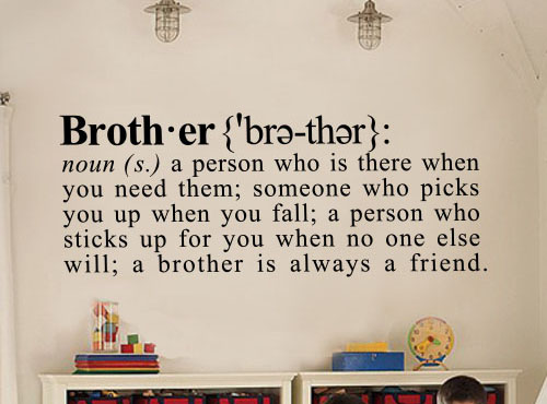 Brother Definition Wall Decal