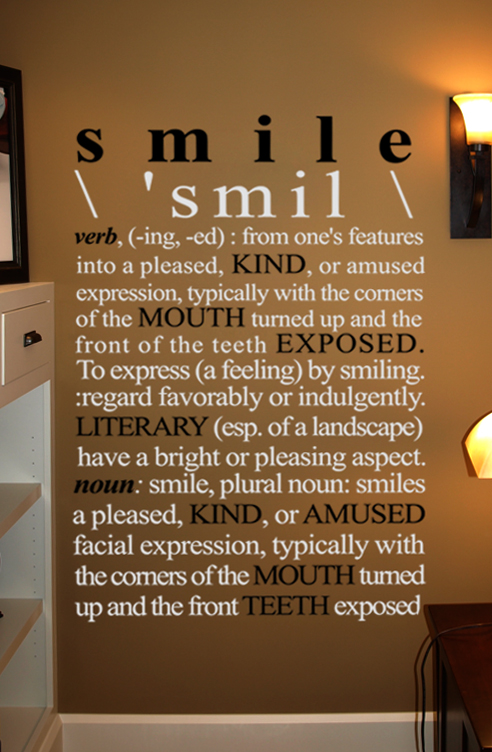 Smile Definition Wall Decal
