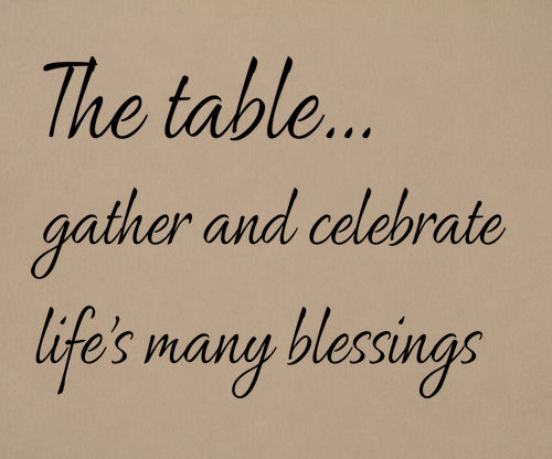 Gather Celebrate Blessings Wall Decal