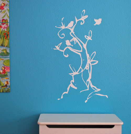 Funky Tree with Birds Wall Decal
