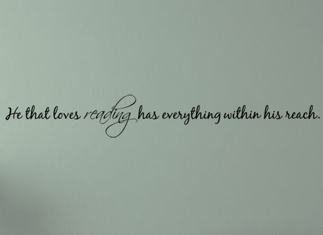 He That Loves Reading Wall Decal