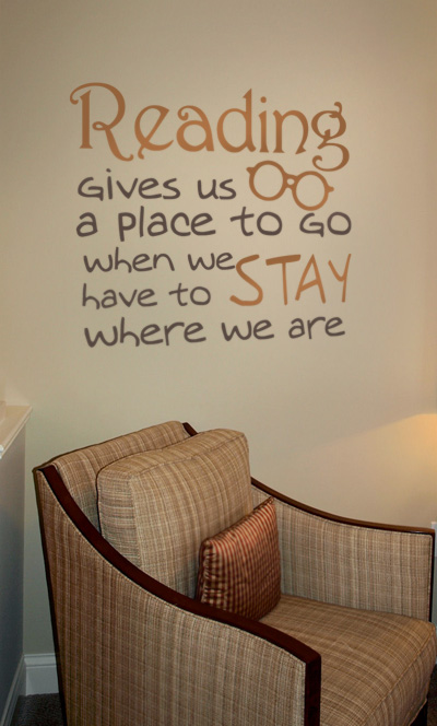 Reading Gives Us A Place Wall Decal