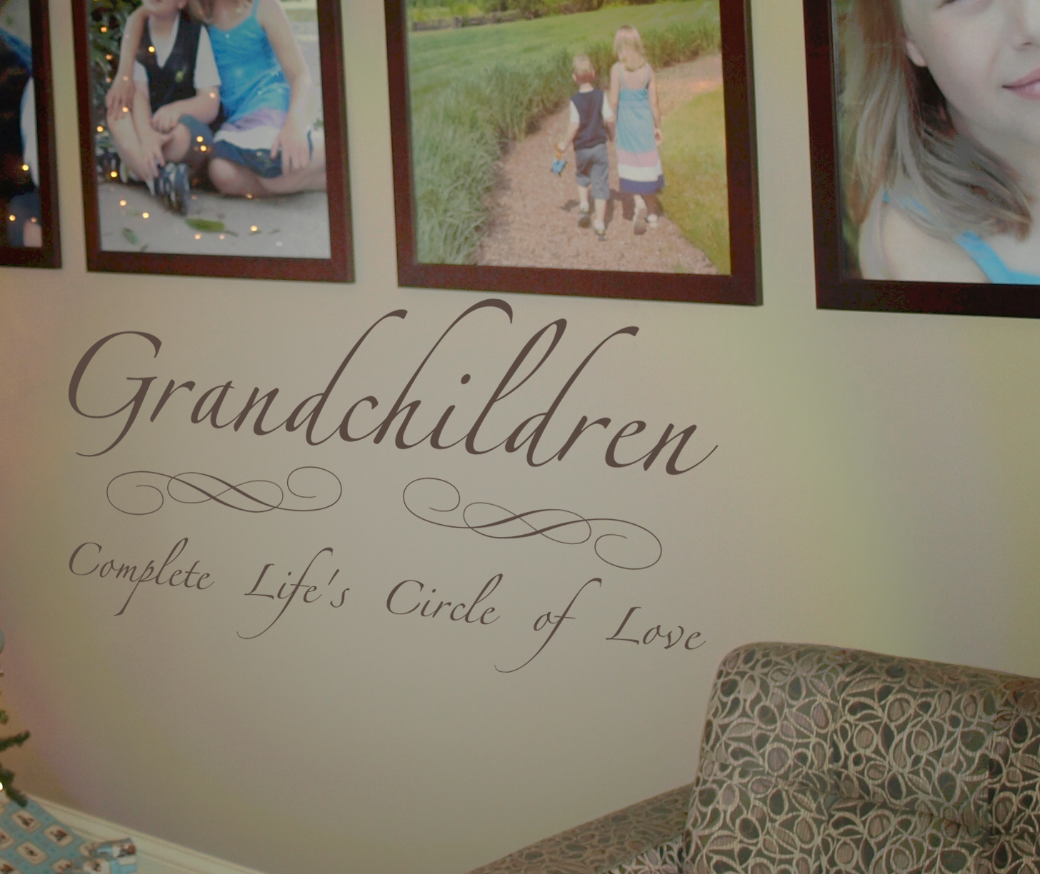 Wall Stickers custom colour grandchildren circle life vinyl decal Nursery kids 