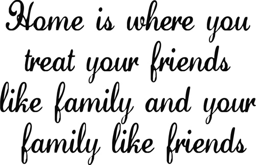 Family Like Friends Home | Wall Decals
