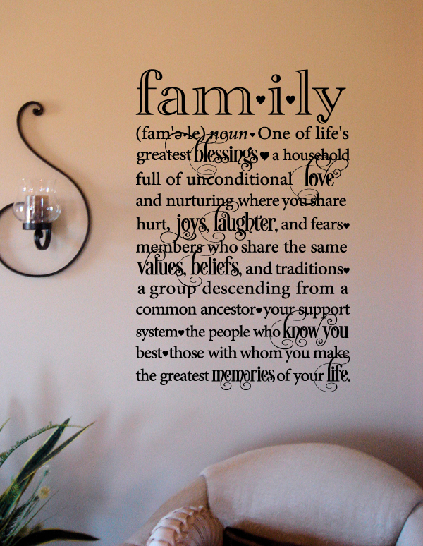 Family Defined Wall Decal