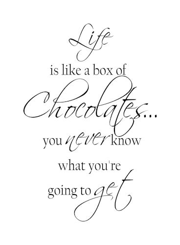 Life Box Chocolates You Never Know | Wall Decals