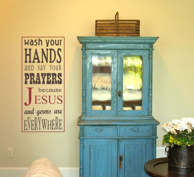 Jesus And Germs Everywhere Wall Decal