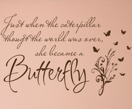 She Became A Butterfly Wall Decals