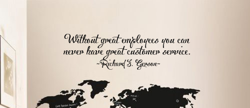 Great Employees Great Customer Service Wall Decal
