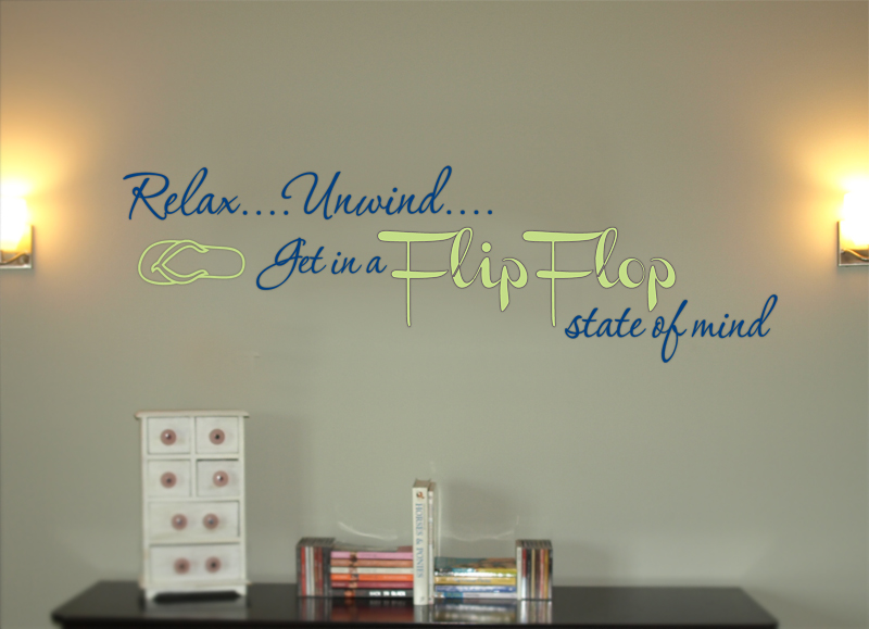 Flip Flop State Of Mind Wall Decal