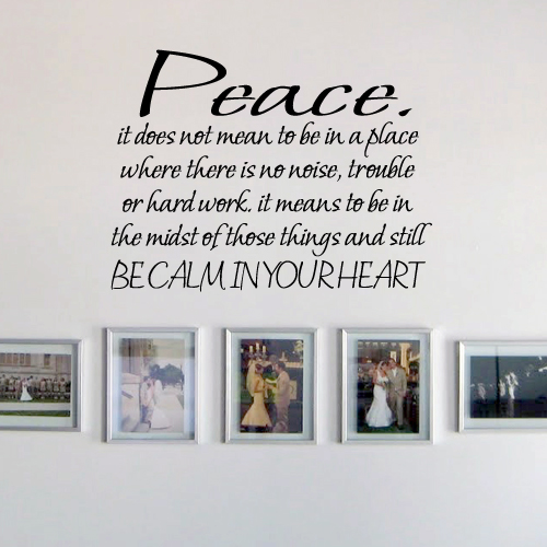 Be Calm In Your Heart Wall Decal 