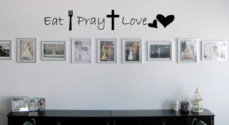 Eat Pray Love Images Wall Decal
